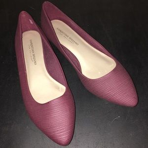Christian Siriano Dark Purple Flats